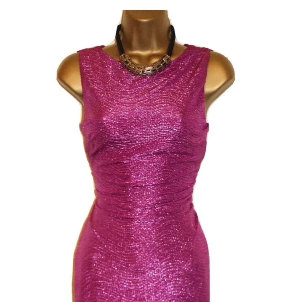 Jane Norman Bodycon Dress 12 10 Pink Glitter Occasion Party Wedding Evening Club